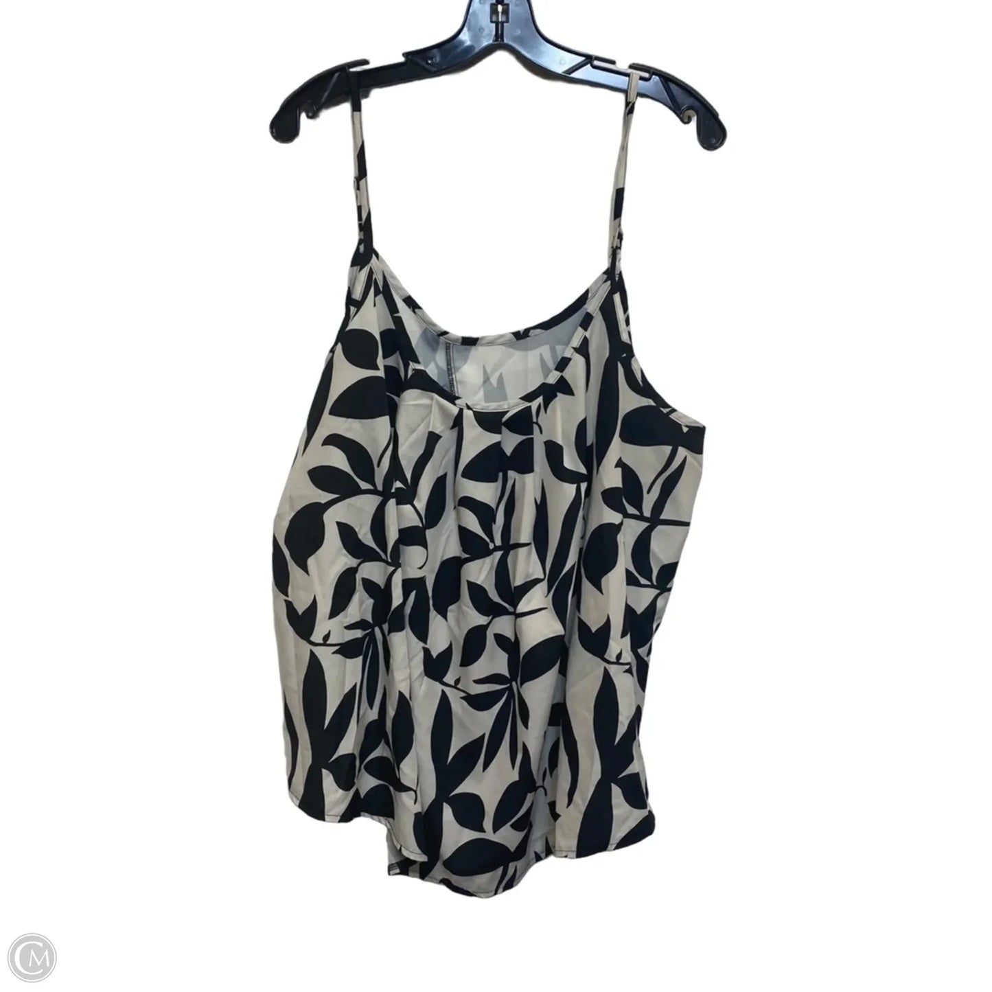 Top Sleeveless By Shein In Black & Cream, Size: 2x