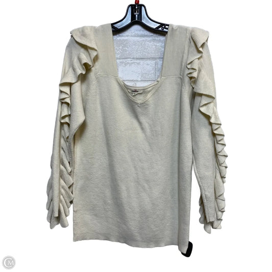 Top Long Sleeve By Geegee In Cream, Size: 2x