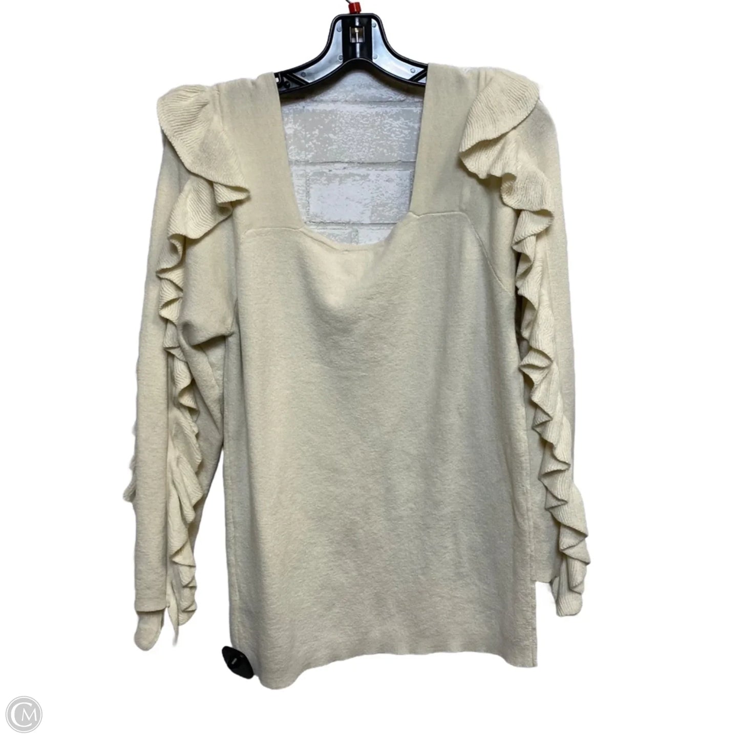 Top Long Sleeve By Geegee In Cream, Size: 2x