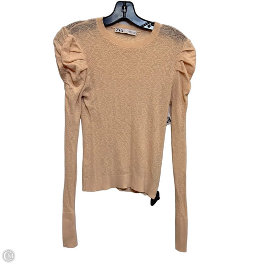 Top Long Sleeve By Zara In Orange, Size: M