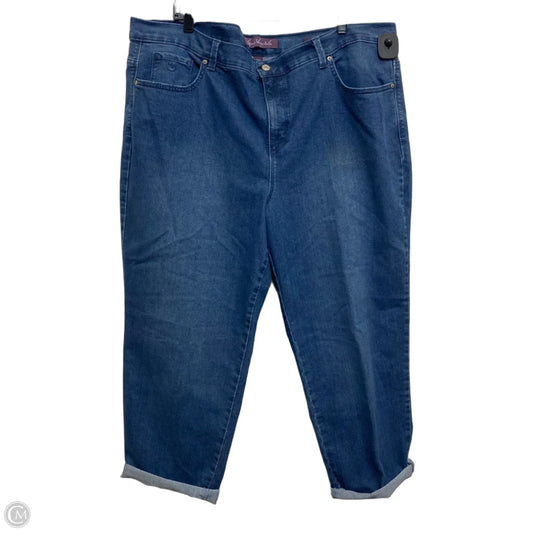 Jeans Straight By Gloria Vanderbilt In Blue Denim, Size: 22