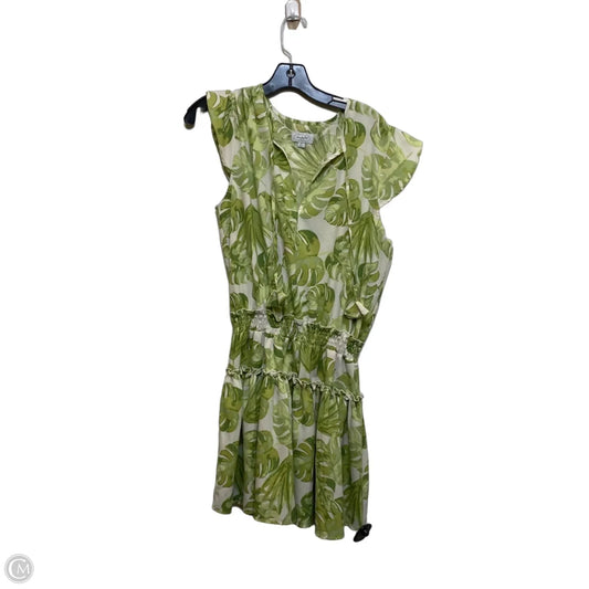 Dress Casual Short By Mudpie In Green & White, Size: M