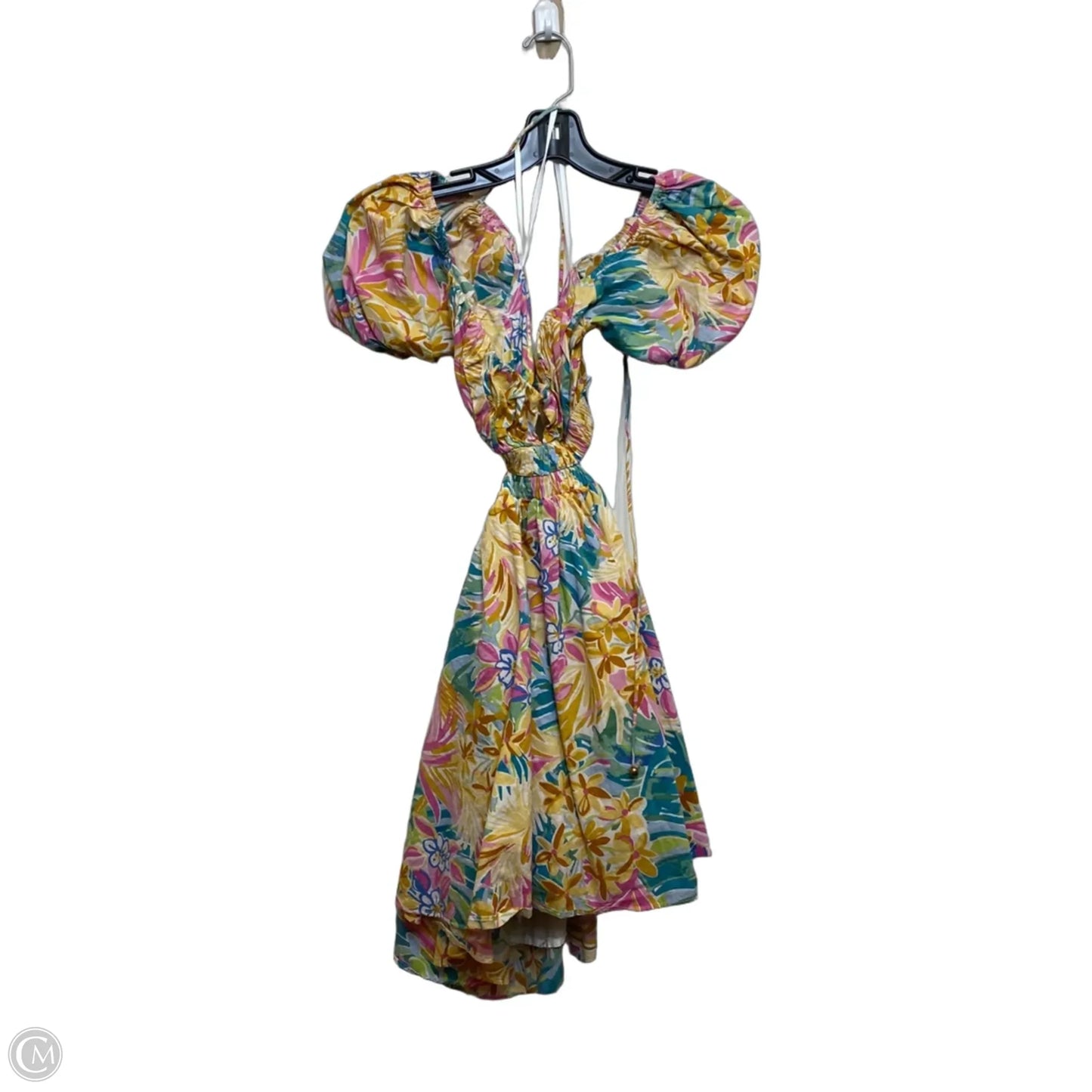 Dress Casual Short By Hello Molly In Green & Yellow, Size: Xs