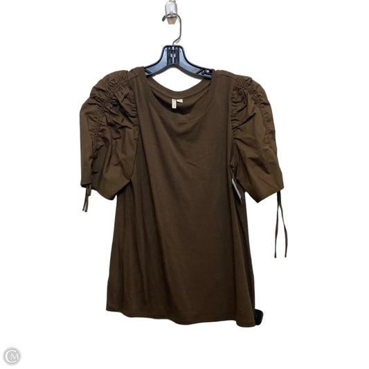 Top Short Sleeve By Cato In Brown, Size: M
