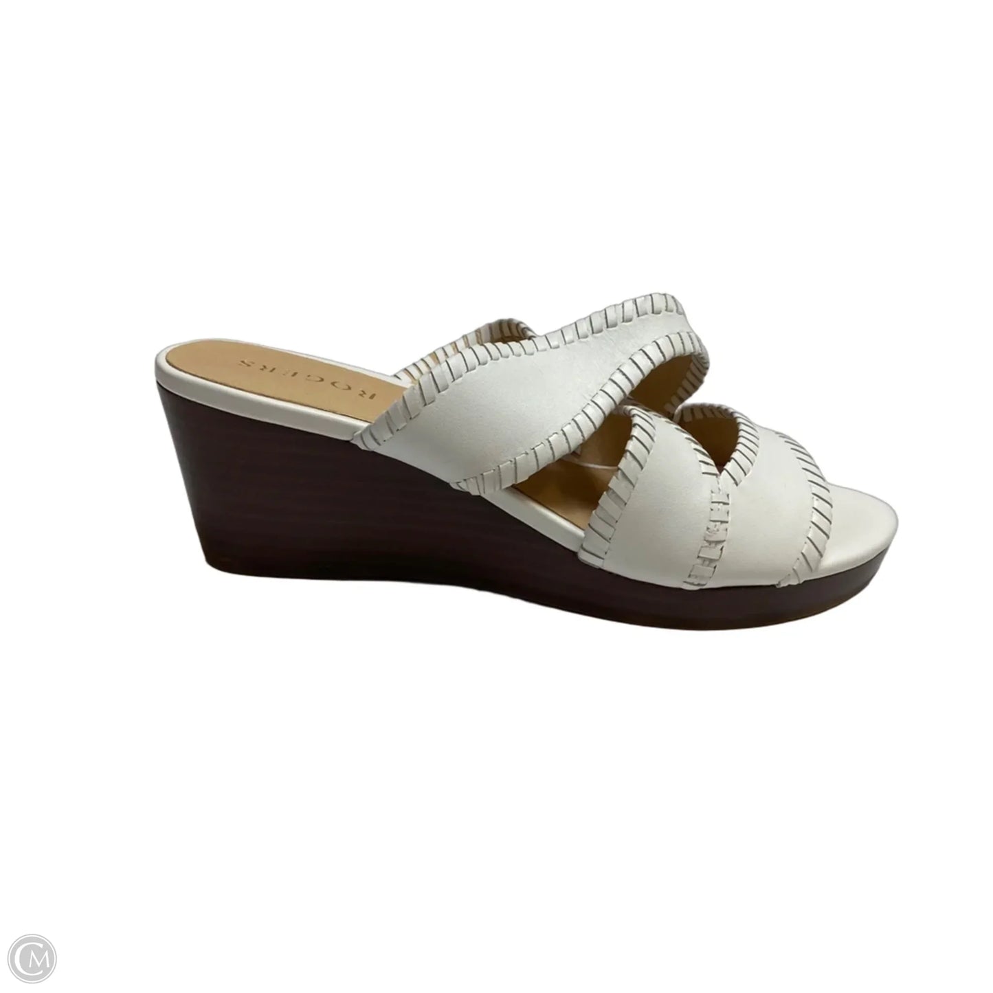 Sandals Designer By Jack Rogers In White, Size: 7