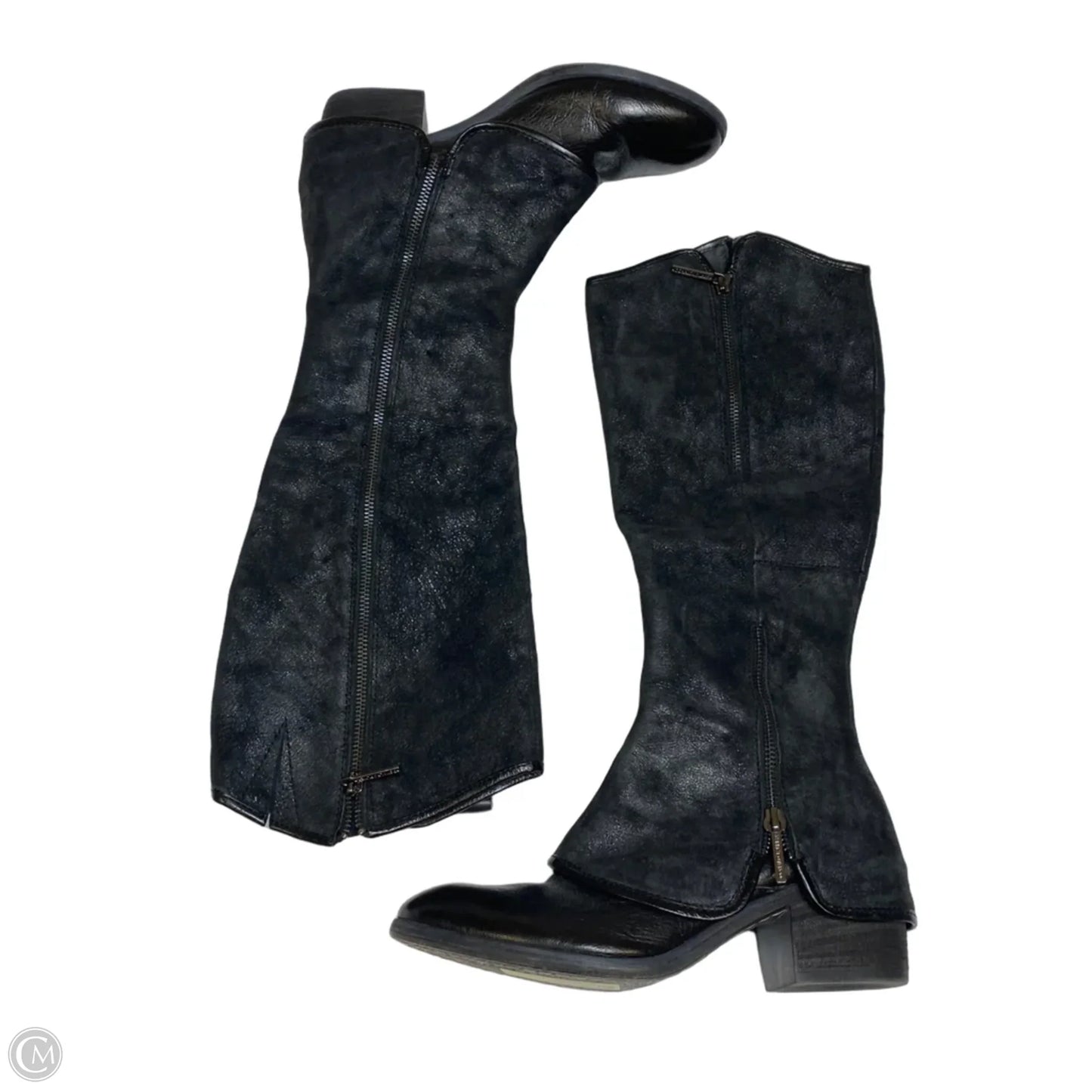 Boots Knee Flats By Donald Pliner In Black, Size: 7.5