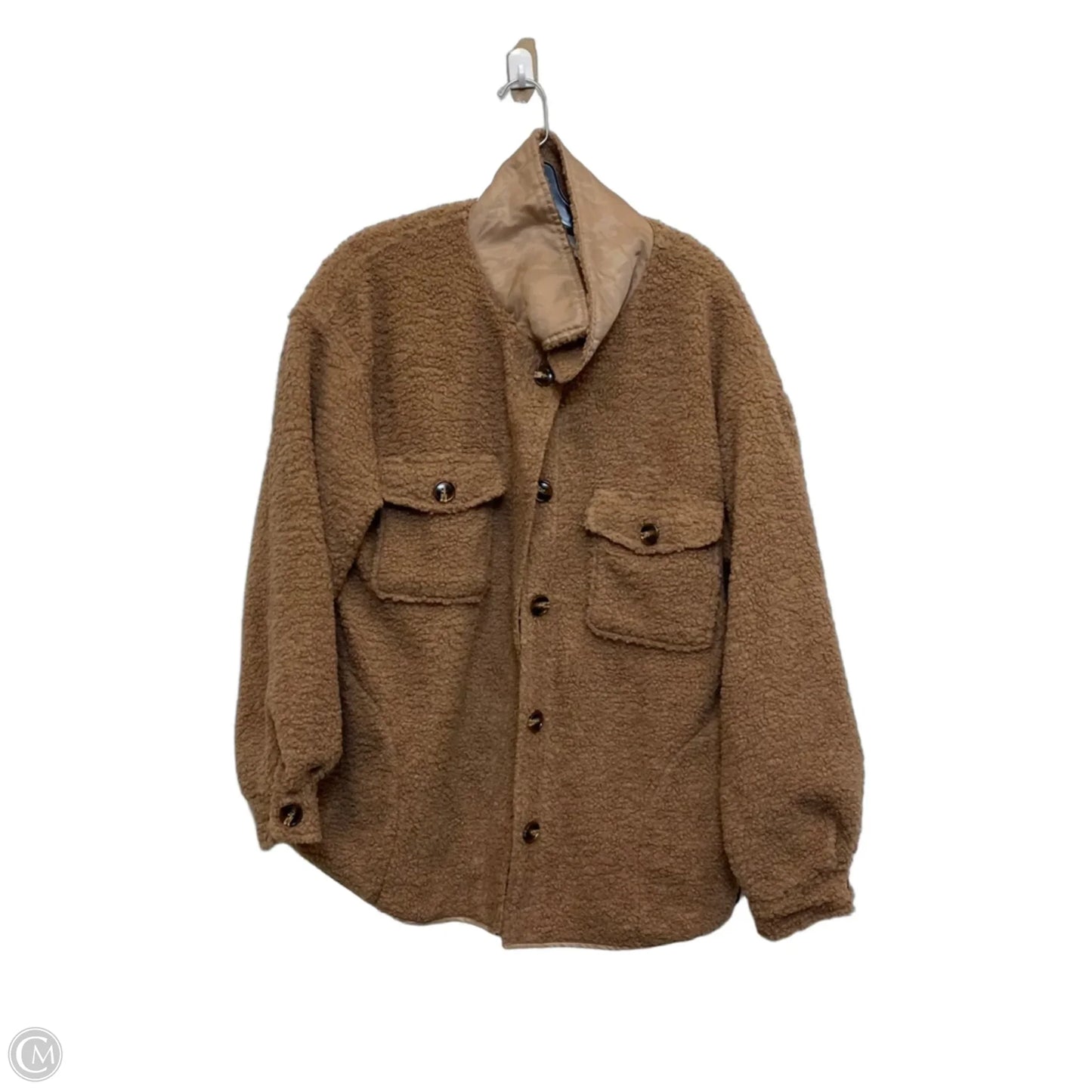 Jacket Shirt By Newbury Kustom In Brown, Size: L