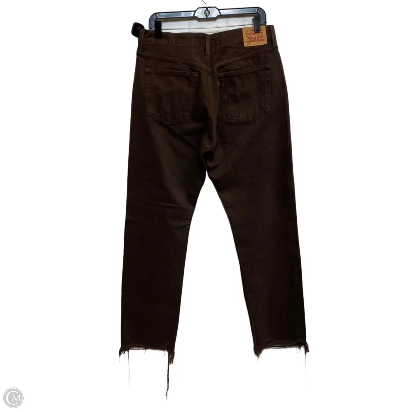 Jeans Straight By Levis In Brown Denim, Size: 12