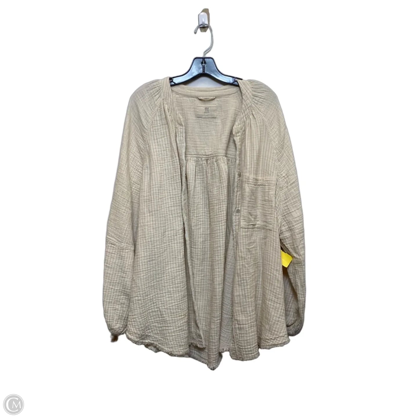Top Long Sleeve By Aerie In Cream, Size: Xl