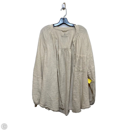 Top Long Sleeve By Aerie In Cream, Size: Xl