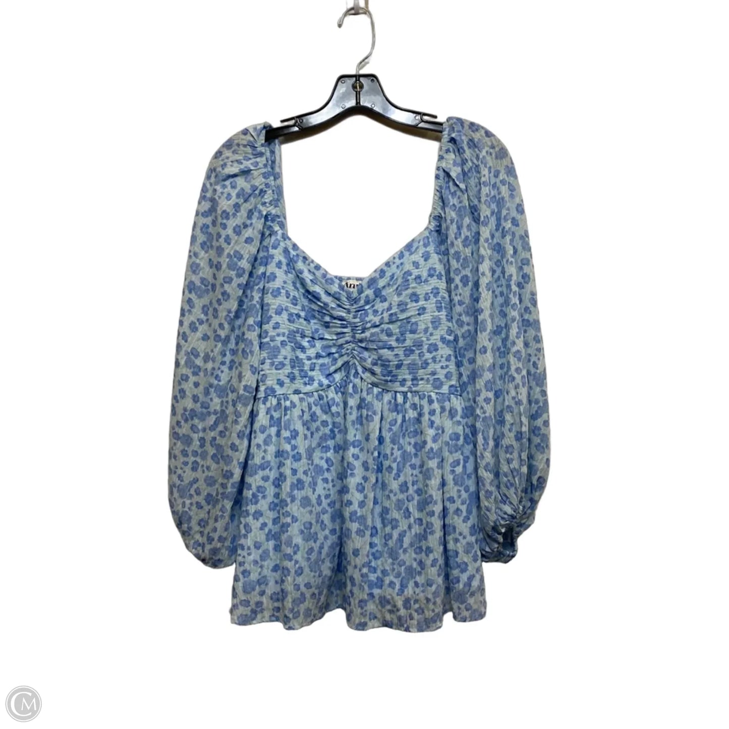 Top Long Sleeve By Arula In Blue, Size: Xl
