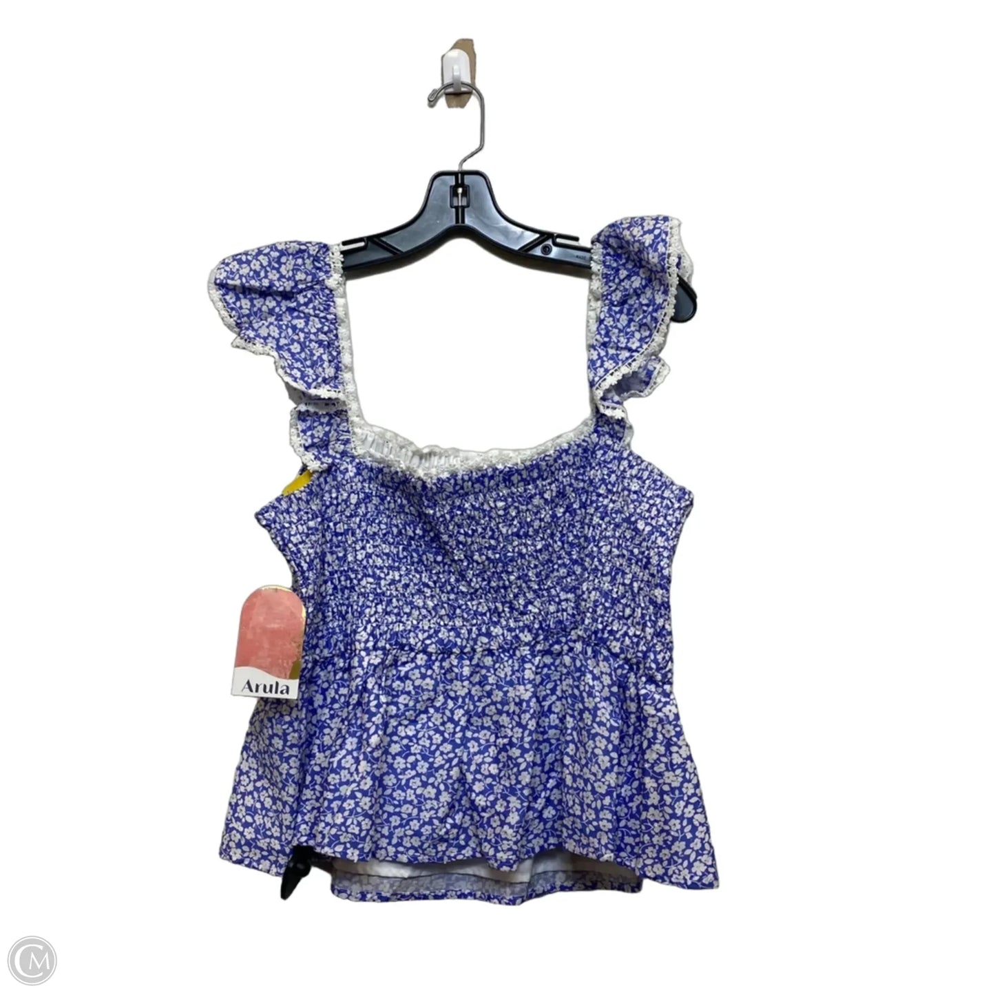 Top Sleeveless By Arula In Purple & White, Size: Xl