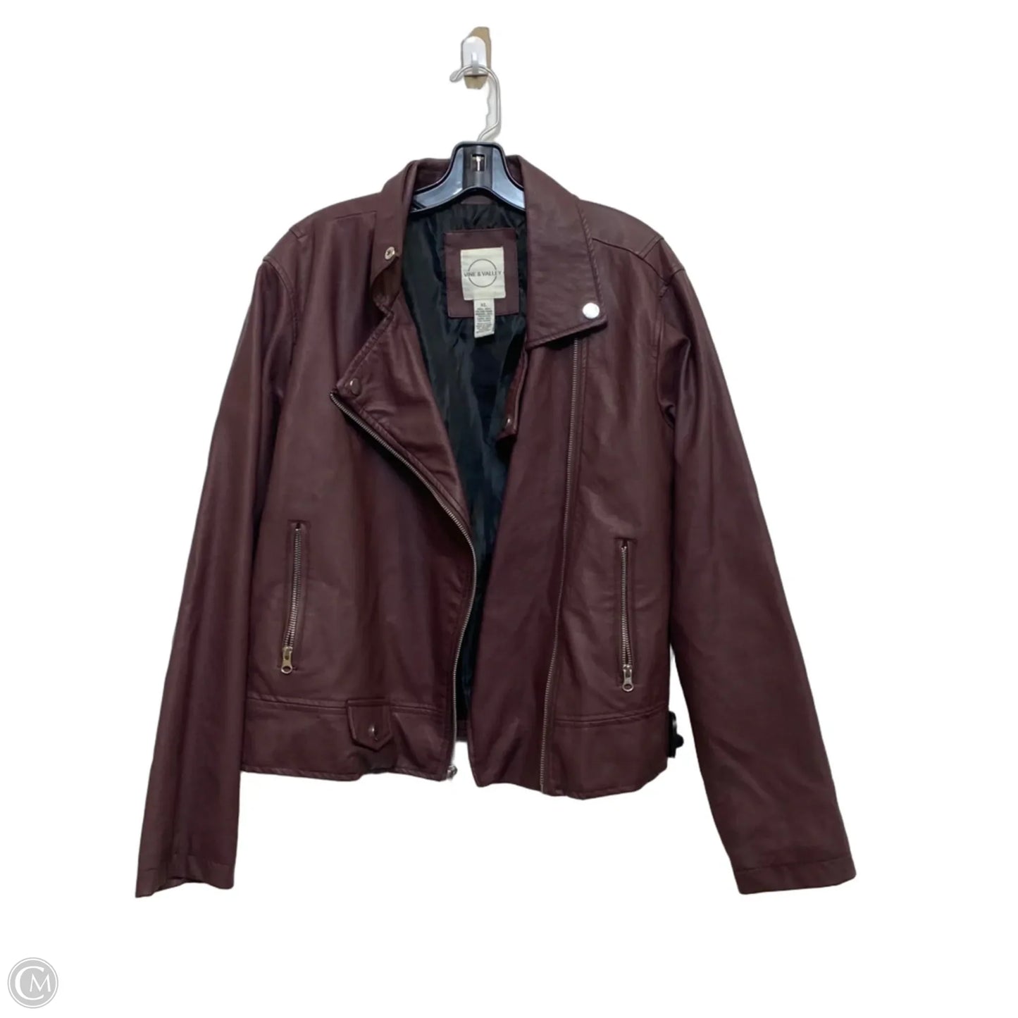 Jacket Moto By Vine & Valley In Red, Size: Xl