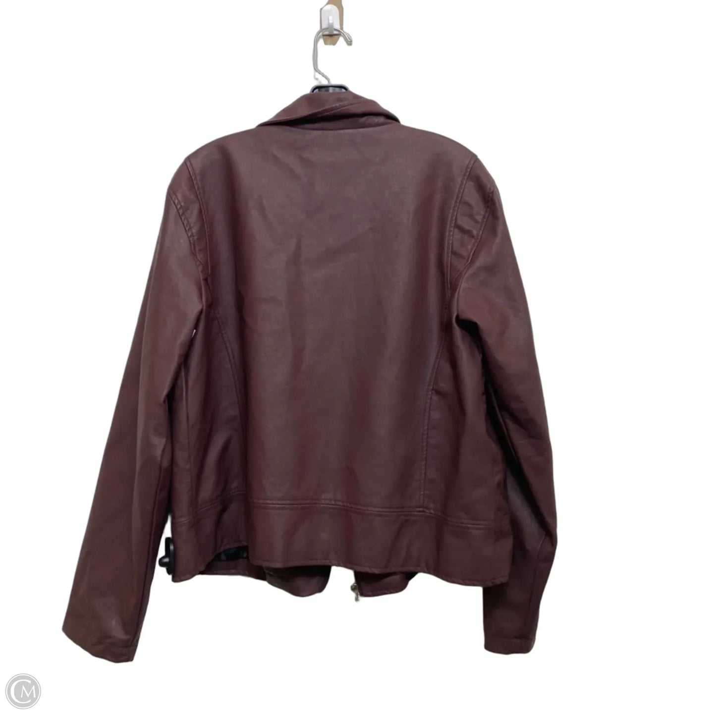 Jacket Moto By Vine & Valley In Red, Size: Xl