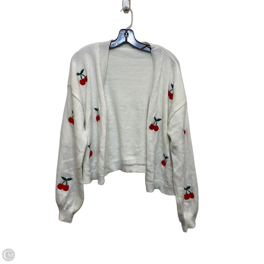 Sweater Cardigan By Cmf In White, Size: 2x