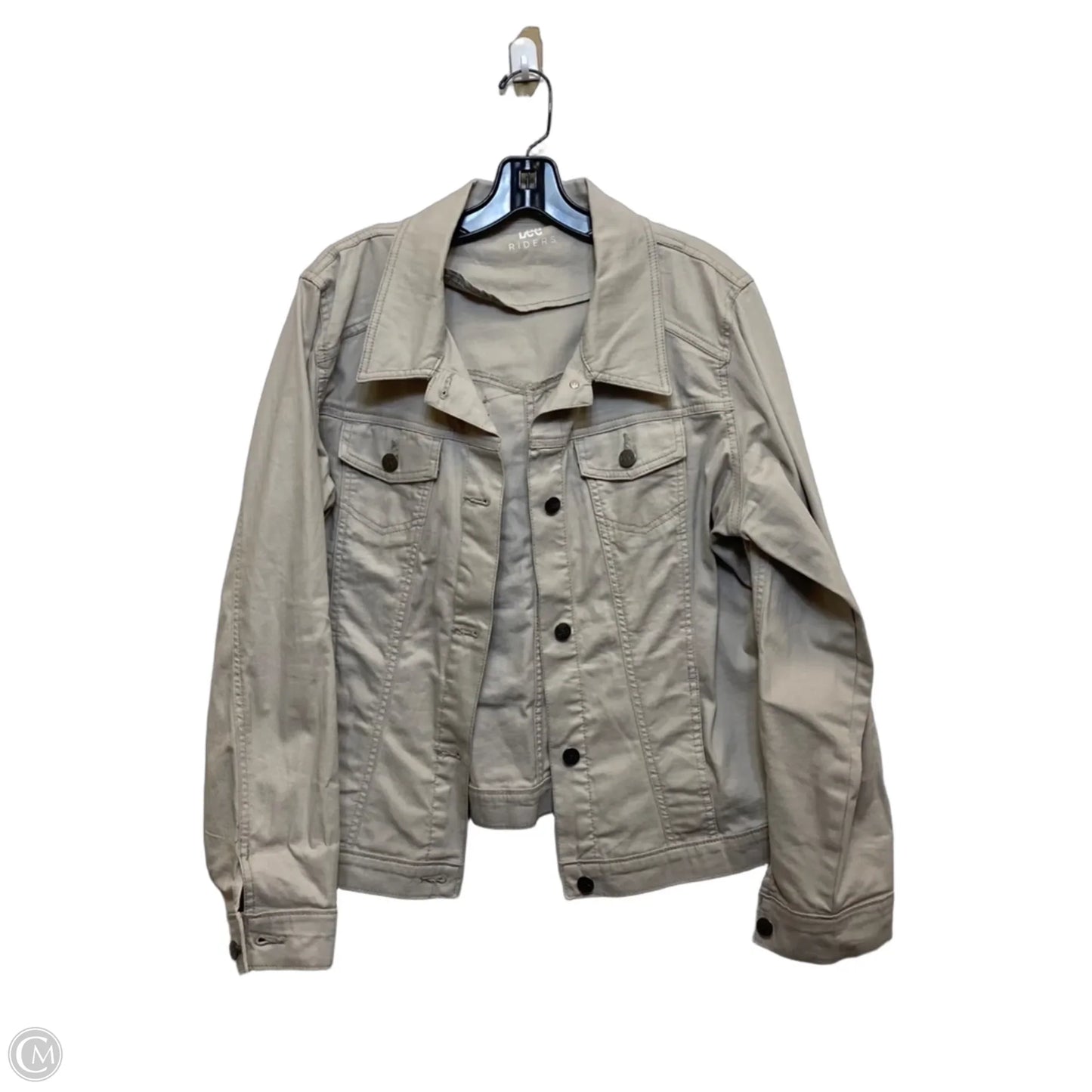 Jacket Denim By Lee In Tan, Size: Xl