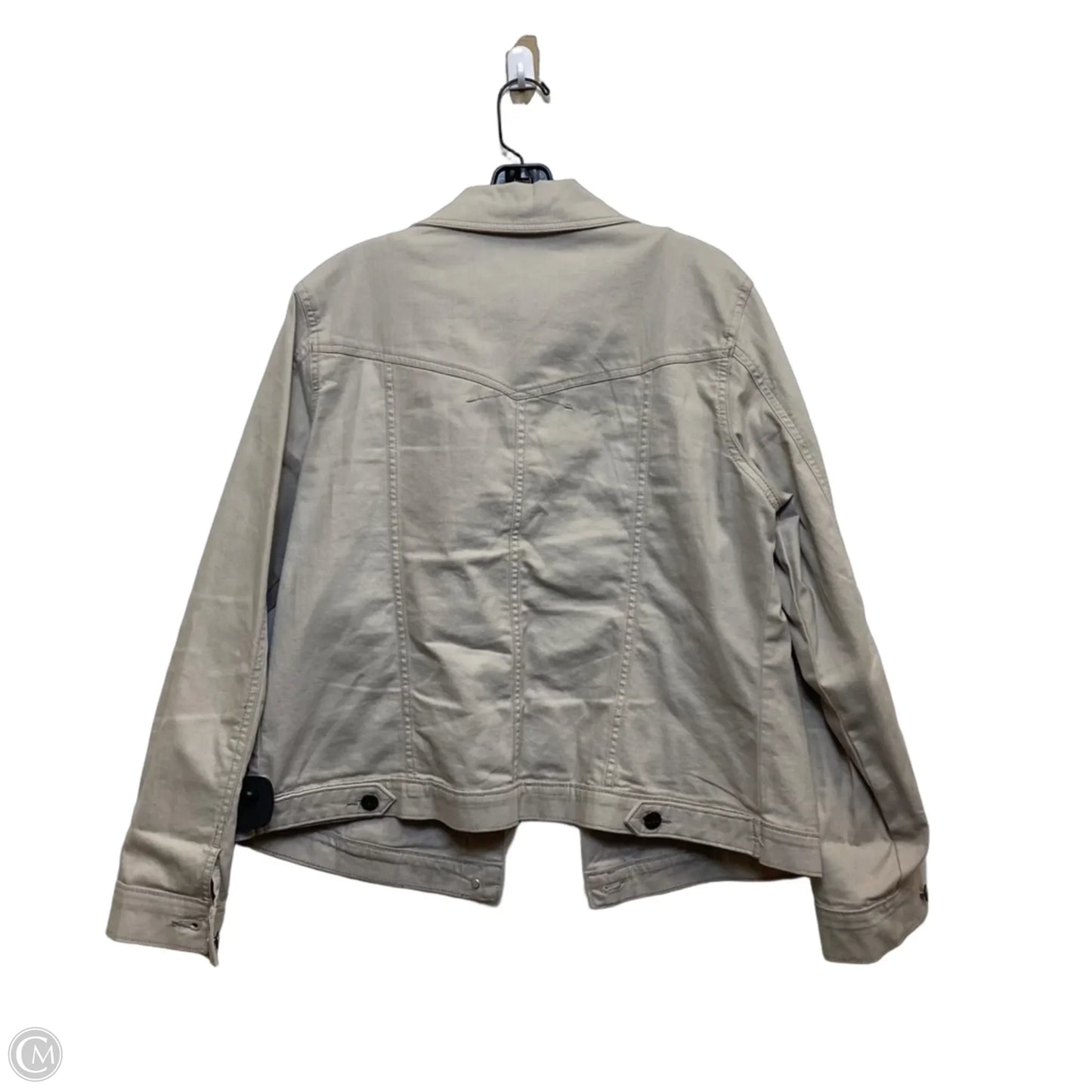 Jacket Denim By Lee In Tan, Size: Xl