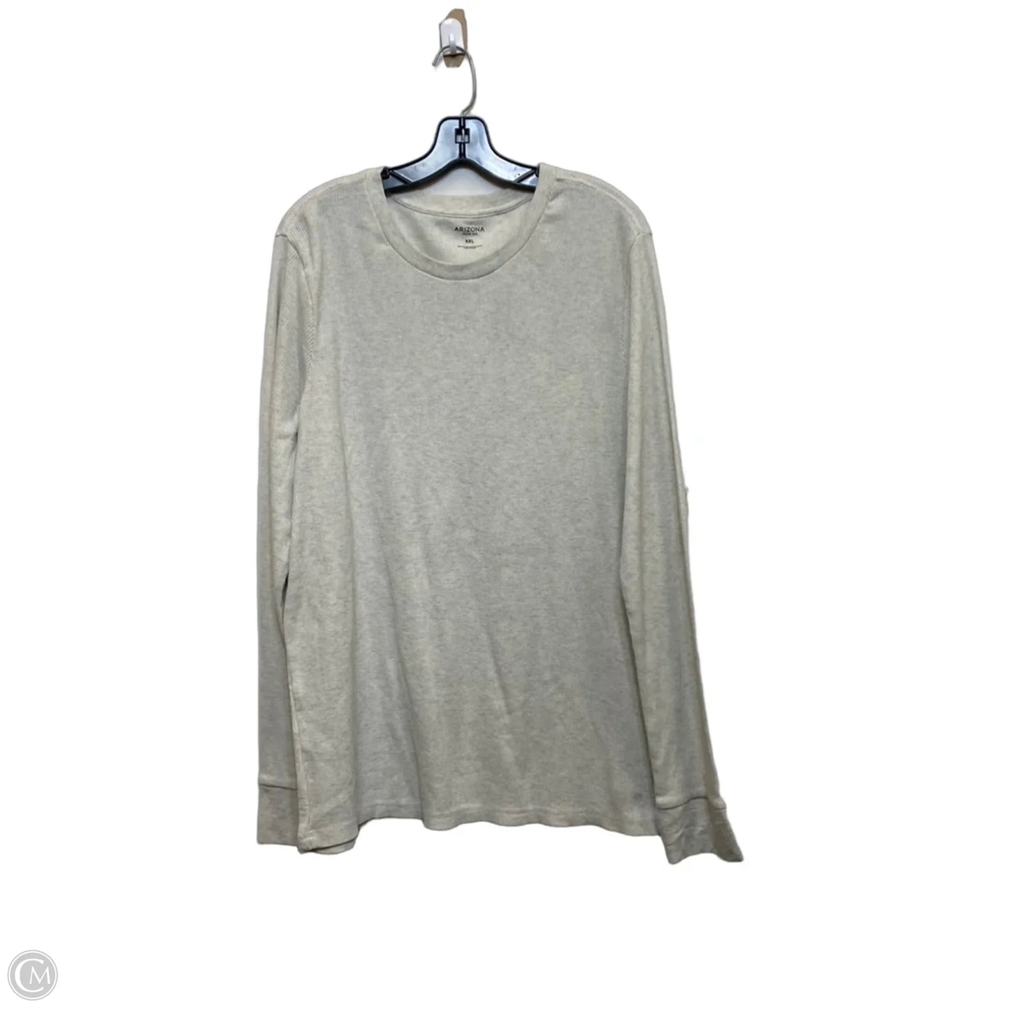 Top Long Sleeve Basic By Arizona In Cream, Size: Xxl