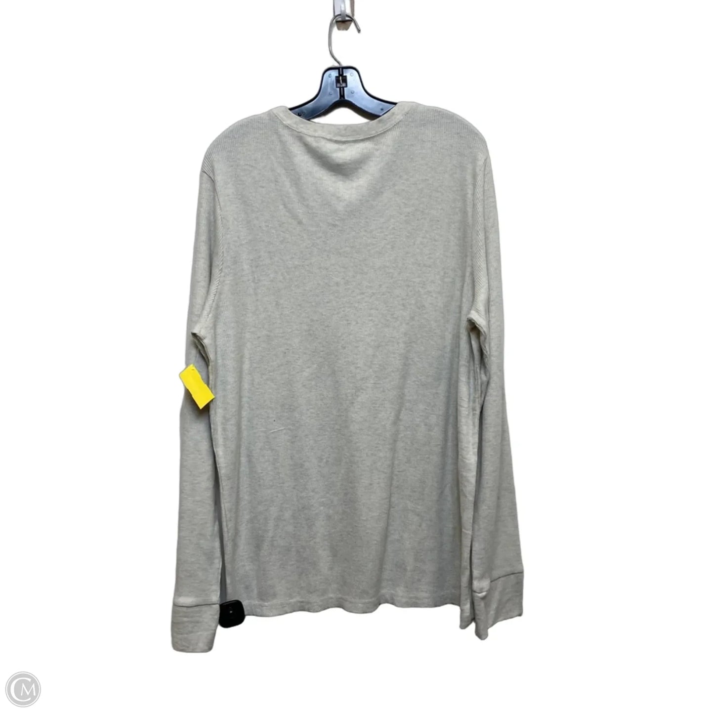 Top Long Sleeve Basic By Arizona In Cream, Size: Xxl