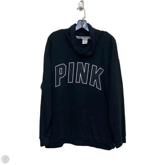 Sweatshirt Collar By Pink In Black, Size: L