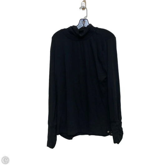 Athletic Top Long Sleeve Collar By Jones New York In Black, Size: 1x