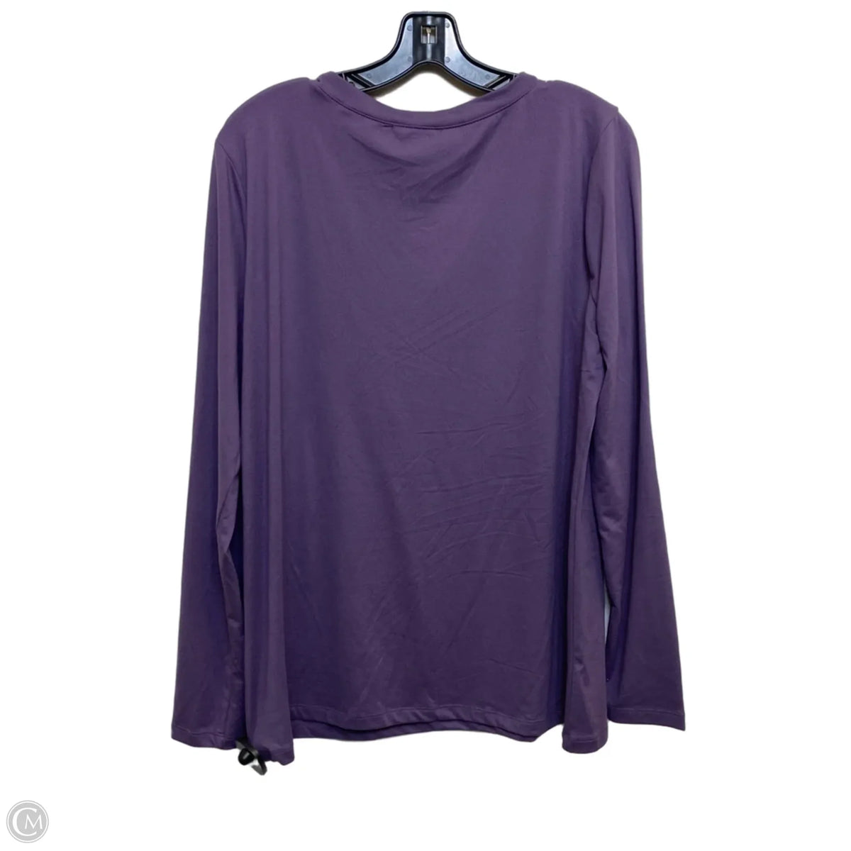 Top Long Sleeve Basic By Zenana In Purple, Size: 2x