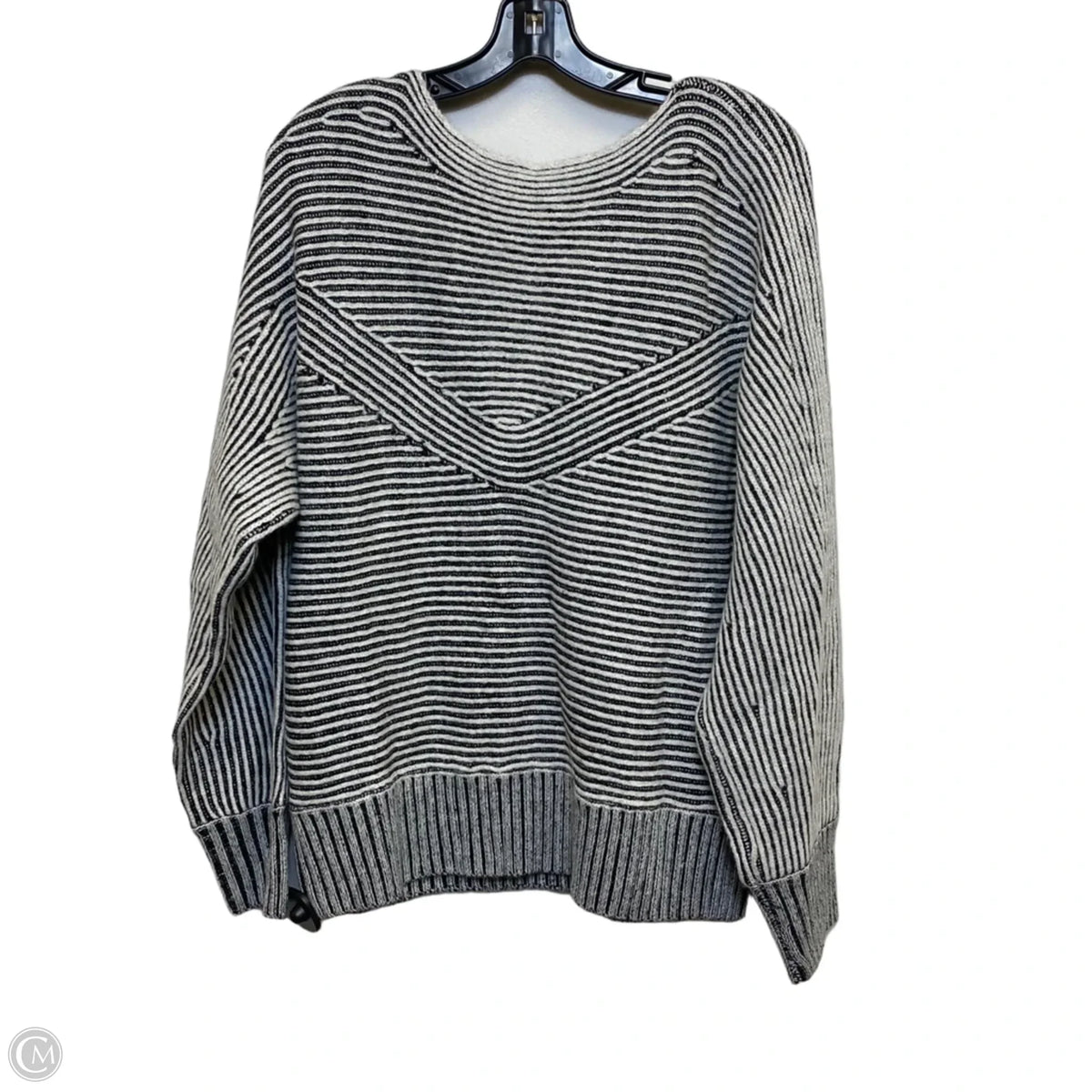 Top Long Sleeve By Cmf In Black & White, Size: L