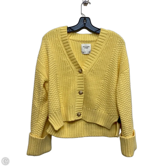 Sweater Cardigan By Abercrombie And Fitch In Yellow, Size: M