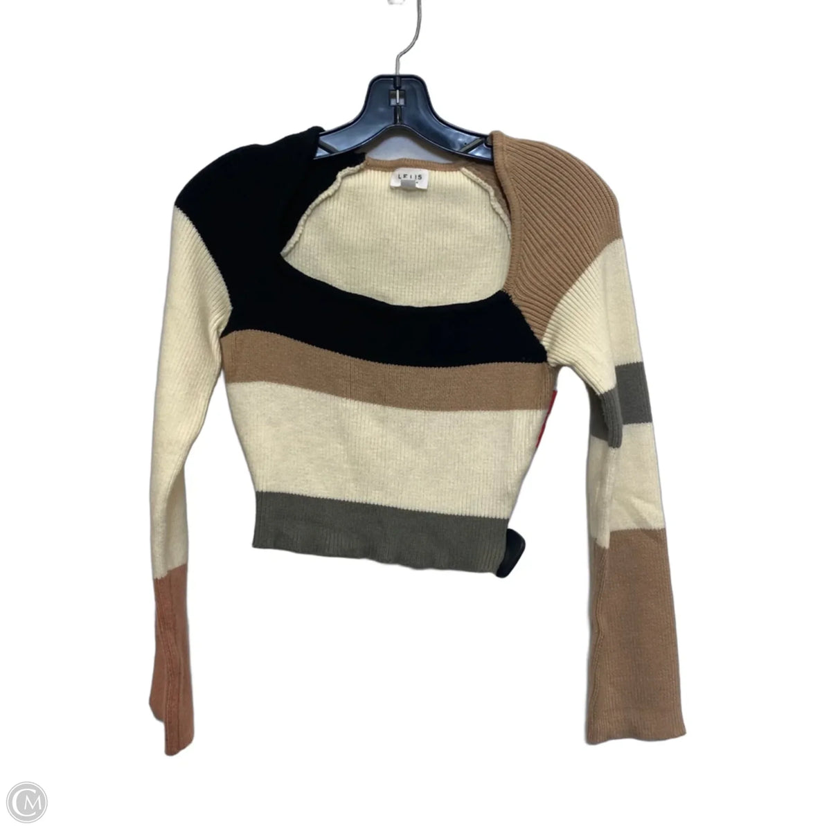 Sweater By Le Lis In Brown & Cream, Size: S