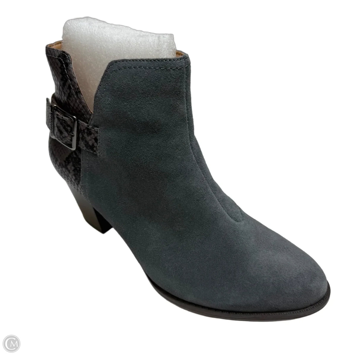 Boots Ankle Heels By Vionic In Grey, Size: 9.5