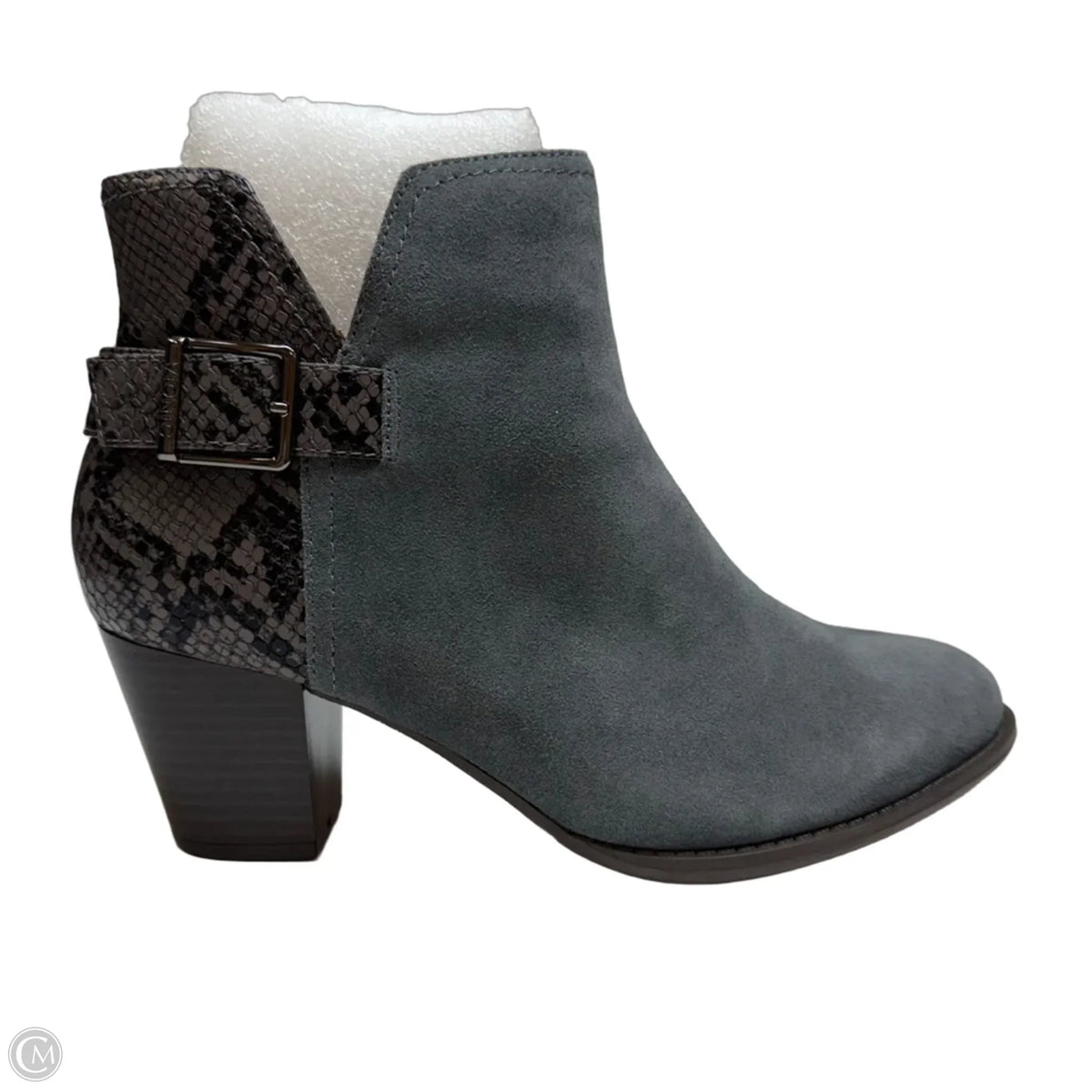 Boots Ankle Heels By Vionic In Grey, Size: 9.5