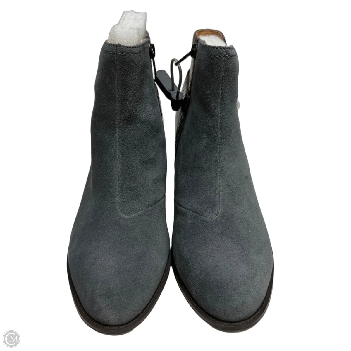 Boots Ankle Heels By Vionic In Grey, Size: 9.5