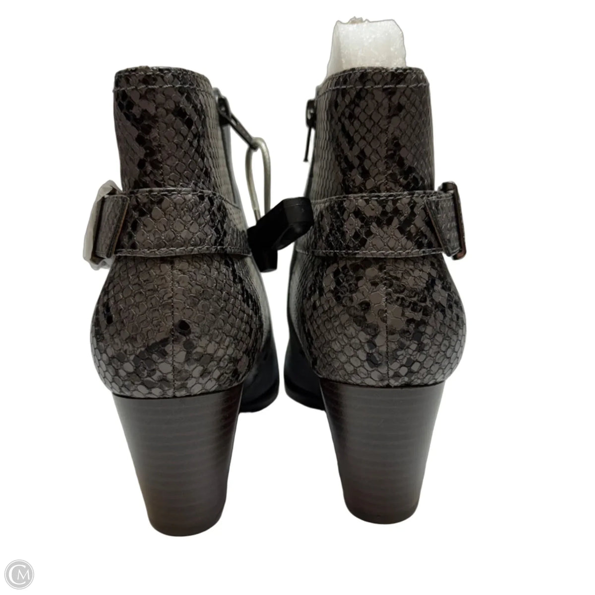 Boots Ankle Heels By Vionic In Grey, Size: 9.5