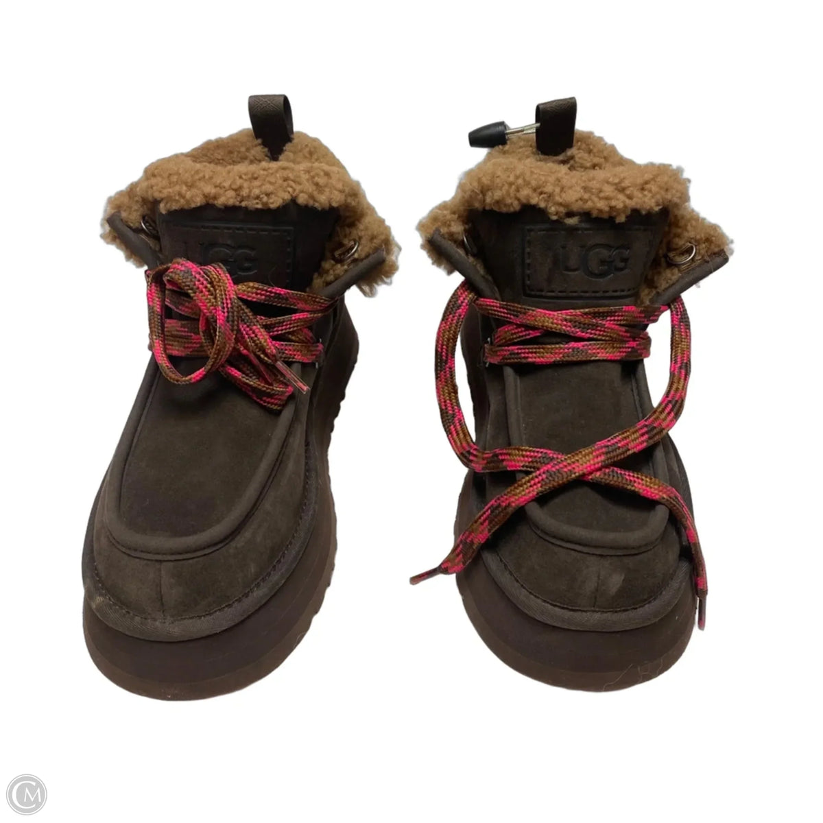 Boots Designer By Ugg In Brown, Size: 9