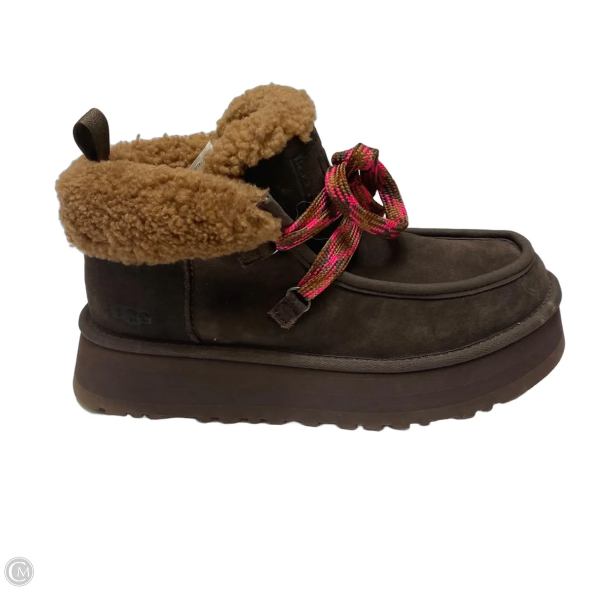 Boots Designer By Ugg In Brown, Size: 9