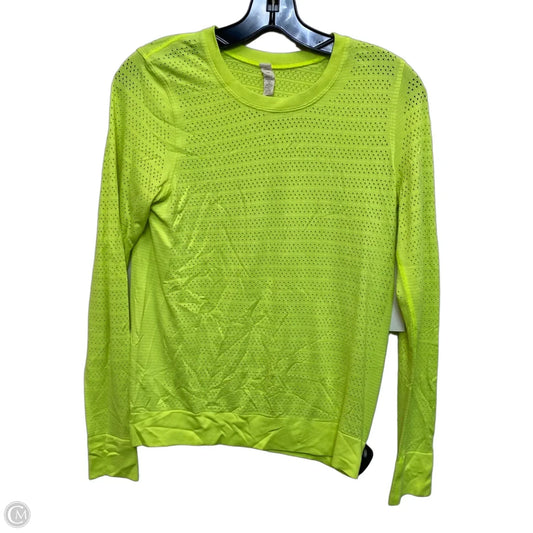 Athletic Top Long Sleeve Crewneck By Lululemon In Green, Size: S