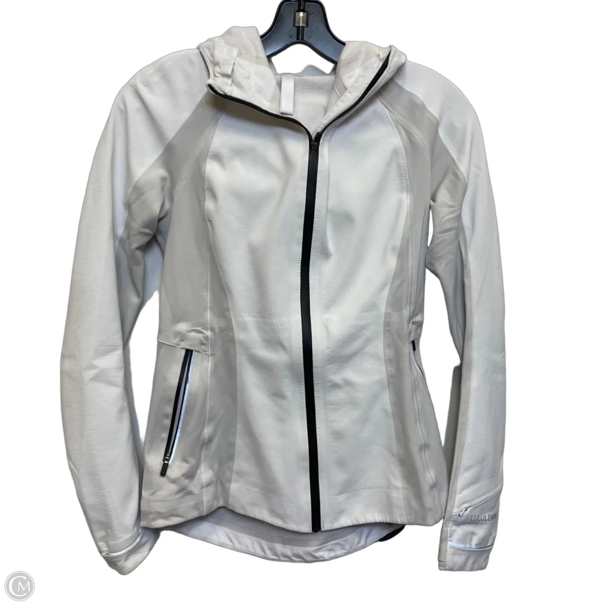 Athletic Jacket By Lululemon In White, Size: S