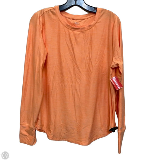 Athletic Top Long Sleeve Crewneck By Dsg Outerwear In Orange, Size: L