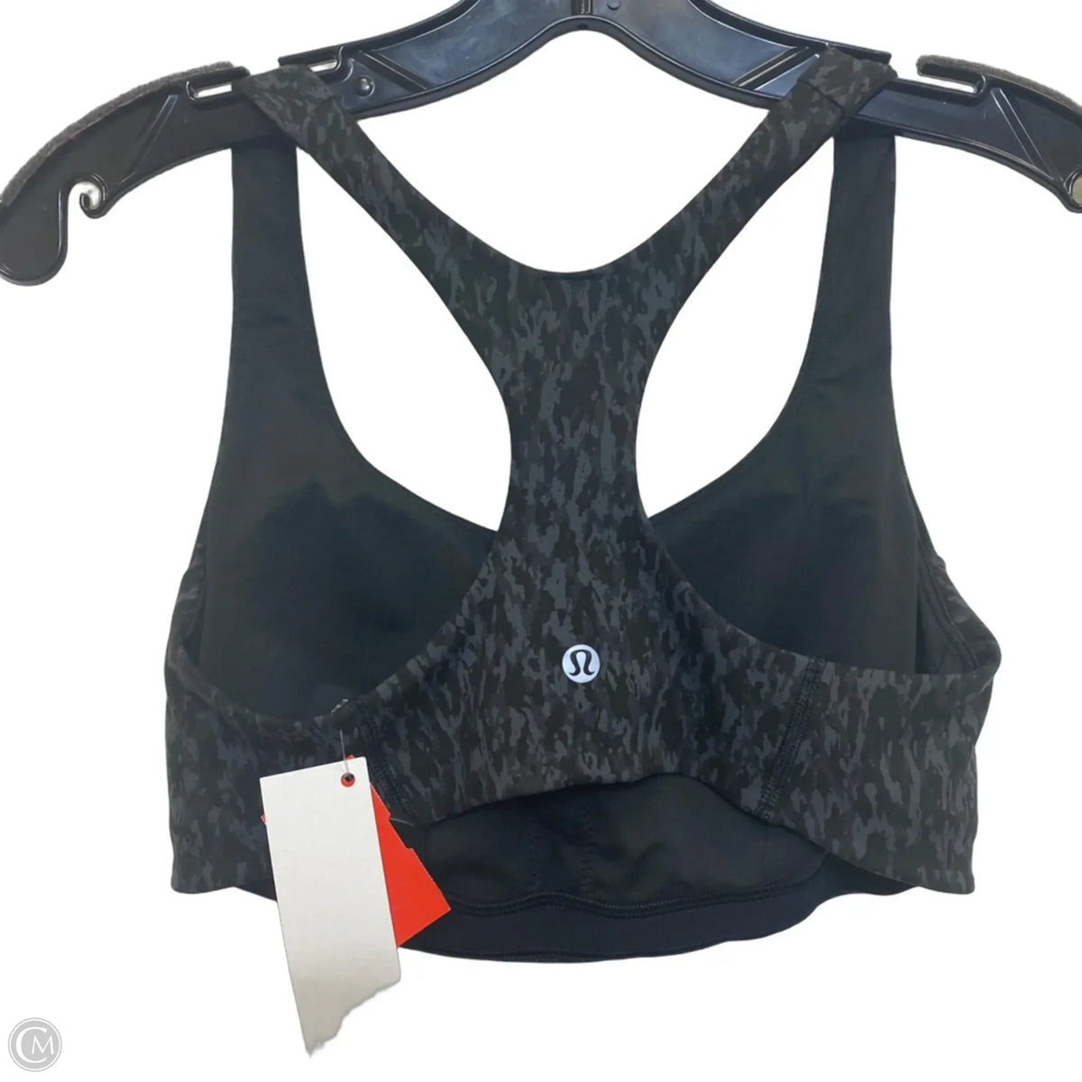 Athletic Bra By Lululemon In Black & Grey, Size: M