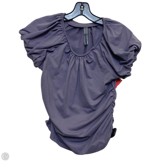 Top Short Sleeve By Anthropologie In Purple, Size: M