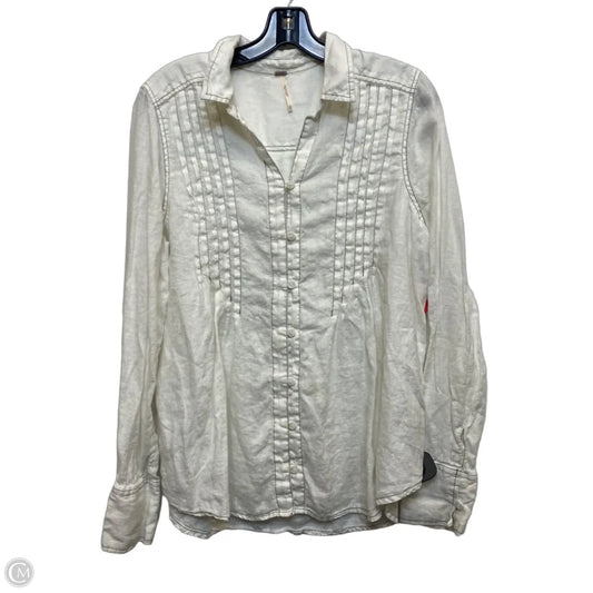 Top Long Sleeve By Free People In White, Size: M