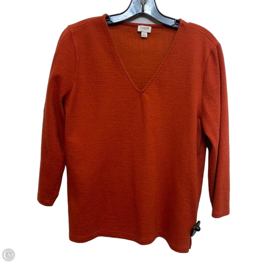 Top Long Sleeve By J. Crew In Orange, Size: L