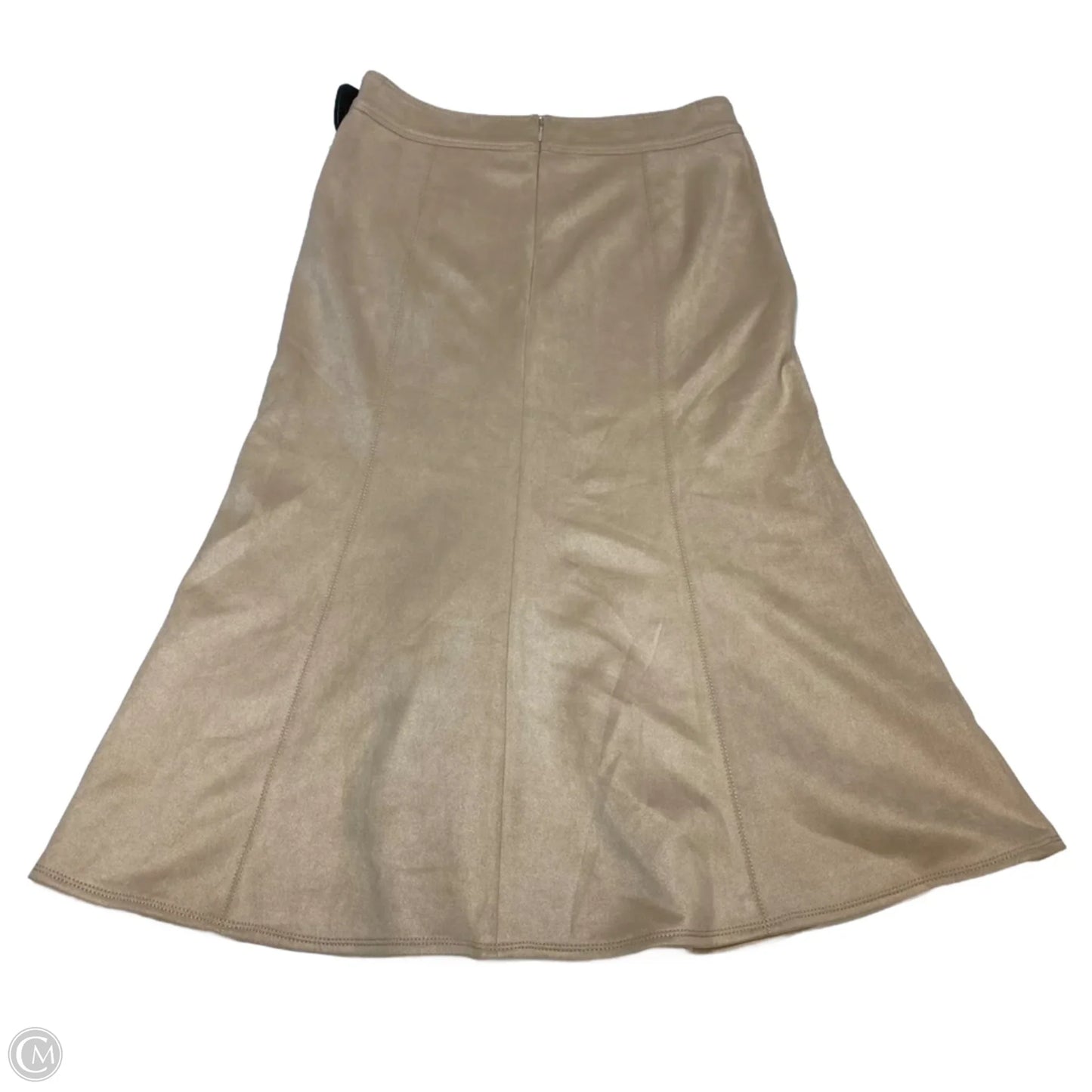 Skirt Midi By Ann Taylor In Tan, Size: Xs
