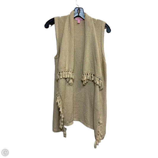 Vest Designer By Lilly Pulitzer In Tan, Size: S