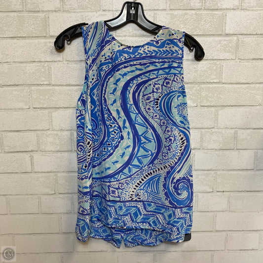 Top Sleeveless Designer By Lilly Pulitzer In Blue, Size: M