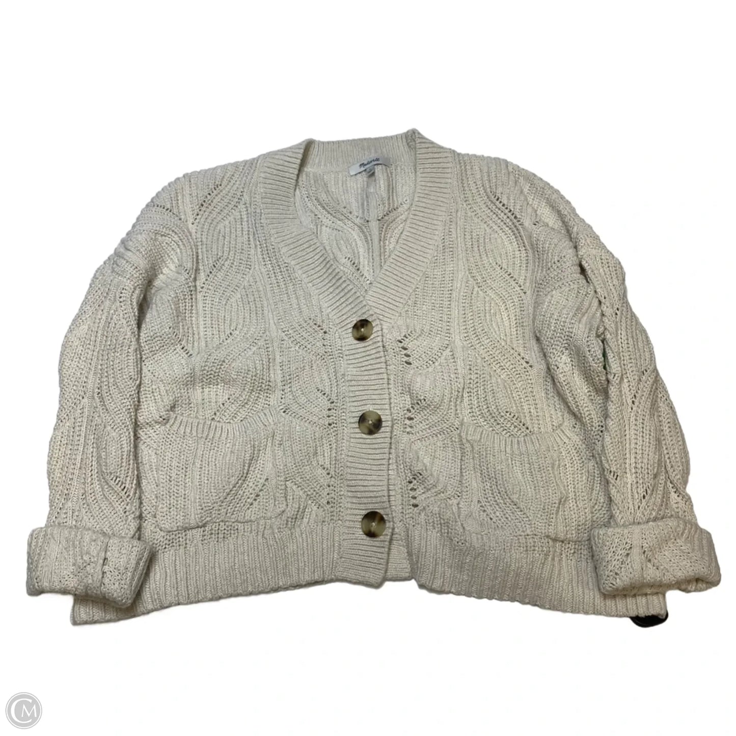 Sweater Cardigan By Madewell In Cream, Size: L