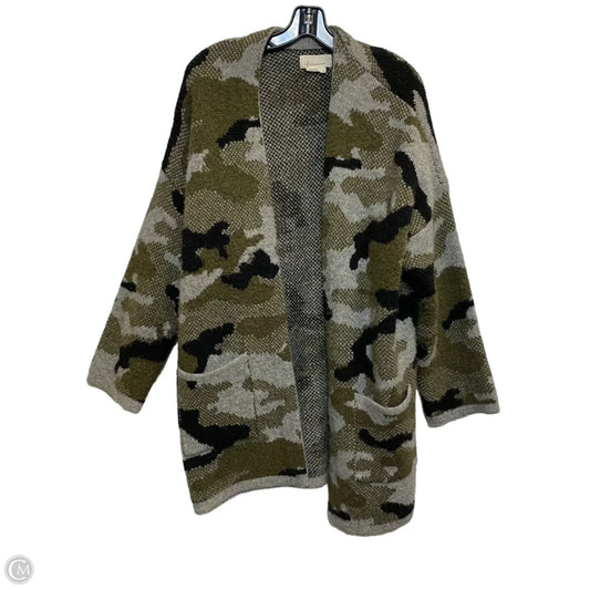 Sweater Cardigan By Anthropologie In Camouflage Print, Size: M