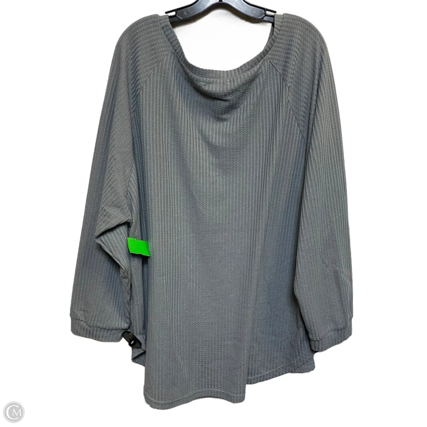 Top Long Sleeve By Chicsoul In Grey, Size: 4x