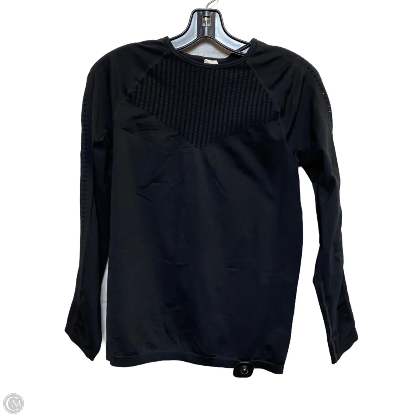 Athletic Top Long Sleeve Crewneck By Fabletics In Black, Size: M