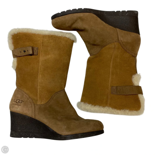 Boots Designer By Ugg In Brown, Size: 7.5